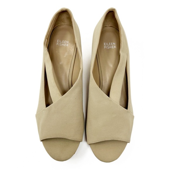 Eileen Fisher Platform Cork Wedge Sandals - Picture 8 of 12